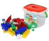 Klocki - Nieprzypisany Klocki Budowniczy 52 elem. wiaderko POLE0003 - miniaturka - grafika 1