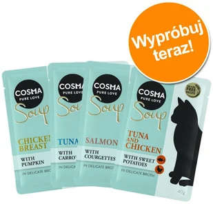 Cosma Mieszany pakiet próbny Soup 4 x 40 g - Mokra karma dla kotów - miniaturka - grafika 2
