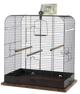 Zolux Klatka Retro Madelaine dla ptaków 54x34x53cm czarna 24718-uniw - Klatki i wyposażenie dla ptaków - miniaturka - grafika 2