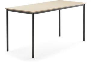 AJ Produkty Biurko SONITUS, 1800x800x900 mm, brzoza laminat, antracyt - Meble do szkół i przedszkoli AJ Produkty Biurko SONITUS, 1800x800x900 mm, brzoza laminat, antracyt - Meble do szkół i przedszkoli - miniaturka - grafika 1