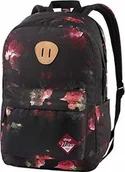 Plecaki - Nitro URBAN PLUS Daypack plecak damski, na co dzień, na rower, ładny plecak, torba szkolna, plecak kurierski, plecak damski, plecak z kwiatowym wzorem, czarny różowy (wielokolorowa) - 1211-878089 1211-878089 - miniaturka - grafika 1