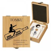 Gadżety dla niej i dla niego - Murrano Personalizowany Zestaw Akcesoriów Do Wina Kierunek ZDW1-040 - miniaturka - grafika 1