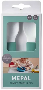 Mepal Łyżeczki treningowe dziecięce 2 szt. Mio Mepal - deep turquoise 108031012400 - Sztućce dla dzieci - miniaturka - grafika 2