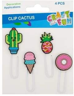 Craft with Fun Ozdoba dekoracyjna Spinacz Ozdobny Kaktus 4szt 12/288 - Pozostałe akcesoria dla plastyków - miniaturka - grafika 2