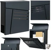 Skrzynki na listy - Humberg Skrzynka na listy 37x37x10cm antracyt 4996 4996 - miniaturka - grafika 1