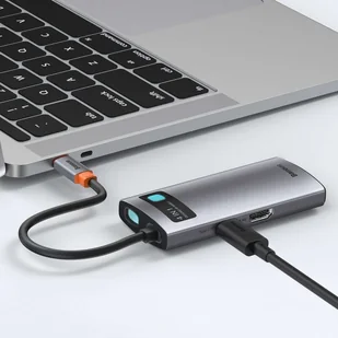 Baseus Hub 4w1 Metal Gleam Series USB-C do USB 3.0 + USB 2.0 + HDMI + USB-C PD 10088X23 - Adaptery i przejściówki - miniaturka - grafika 10