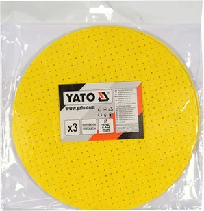 Yato Krążek ścierny perforowany z rzepem 225mm 3szt P180 do szlifierki YT-846053 - Materiały ścierne - miniaturka - grafika 2