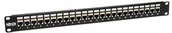 Akcesoria do serwerów - Tripp Lite 24-Port 1U Rack-Mount STP Shielded Cat6/CAT5 feedthr Pass Patch Panel, RJ45 Ethernet N254-024-SH - miniaturka - grafika 1