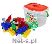 Klocki - Wader Polesie 41234 Klocki Budowniczy 52 el w wiaderku - miniaturka - grafika 1