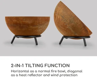 Blumfeldt Blumfeldt Fireball Rust, misa paleniskowa, śr. 60 cm, przechylna, wykończenie rdzawe GDI11-Fireball Rust - Paleniska ogrodowe - miniaturka - grafika 3
