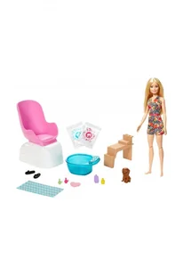 Mattel Barbie Relaks Madi-pedi Spa Zestaw Ghn07 Wb2 - Lalki dla dziewczynek - miniaturka - grafika 3