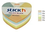 Notesy i bloczki - STICK N NOTES SERCE, 64X67MM, MIX 5 KOL. PASTEL+RECYKLING 250KART.(18) 21837 - miniaturka - grafika 1