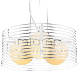 Inne Wisząca LAMPA retro LAMP 179/BIA metalowa OPRAWA druciany zwis biały LAMP 179/BIA - Lampy sufitowe - miniaturka - grafika 2