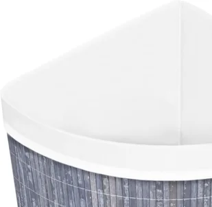 vidaXL Bambusowy kosz na pranie, narożny, szary, 60 L vidaXL - Kosze na bieliznę - miniaturka - grafika 6
