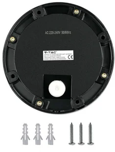 v-tac Oprawa Schodowa 2W LED V-TAC Czarna Okrągła 230V IP65 VT-1142 4000K 60lm - Oprawy, klosze i abażury - miniaturka - grafika 6