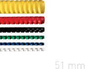 Grzbiety do bindownic - Opus Grzbiety do bindowania 51mm czerwone plastikowe 50szt. GRP.148 - miniaturka - grafika 1