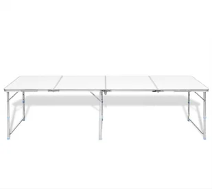 VidaXL Emaga Składany, aluminiowy stół kempingowy z regulacją wysokości 240 x 60 cm 41327 - Meble turystyczne - miniaturka - grafika 6