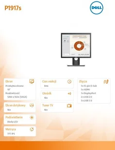 Dell P1917S 19,5" czarny (210-AJBG) - Monitory Dell P1917S 19,5" czarny (210-AJBG) - Monitory - miniaturka - grafika 5