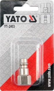 YATO Złącze, gwint wewnętrzny 1/4'' / YT-2403 / YT-2403 - Akcesoria pneumatyczne - miniaturka - grafika 2