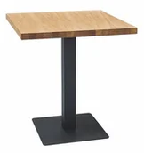Stoły - Signal STÓŁ PURO LAMINAT DĄB/CZARNY 80X80 PUROLAMD80 - miniaturka - grafika 1