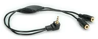 Kable - Roline 11094439 kabel do głośnika Y z regulatorem głośności, 3,5 mm (wtyczka na 2 gniazdka), czarny 11094439 - miniaturka - grafika 1