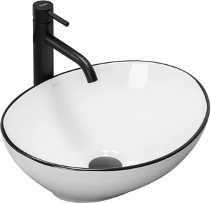 Rea Umywalka nablatowa Sofia Black Edge U3217 - Umywalki - miniaturka - grafika 2