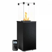 Ogrzewanie przenośne - KRATKI Ogrzewacz gazowy wolnostojący PATIO szkło/czarny - pikowany - automatyka pilot PATIO/G30/37MBAR/CZ/P - miniaturka - grafika 1