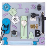 Zabawki sensoryczne - Tablica Manipulacyjna Sensoryczna Montessori 10W1 - miniaturka - grafika 1