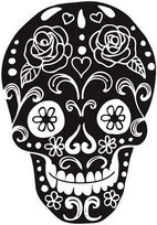 Aladine Stempel, czaszka w kwiaty - Scrapbooking - miniaturka - grafika 3