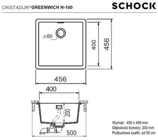 Schock GREENWICH N-100 Silverstone - Zlewozmywaki - miniaturka - grafika 3