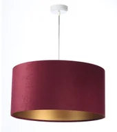 Lampy sufitowe - Koncept BPSKONCEPT Lampa wisząca welurowa purpurowy złoty tkanina pcv Amolika 30 BPS 010-039-30CM - miniaturka - grafika 1