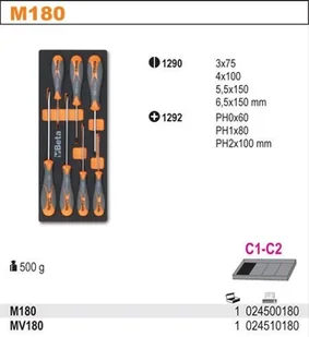 Beta WKŁAD PROFIL. NA ZESTAW NARZ. 2450/M180 2451/MV180 - Śrubokręty - miniaturka - grafika 2