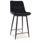 Taborety i hokery - Signal PÓŁHOKER CHIC H-2 VELVET CZARNY/CZARNY 19 CHICH2VCC - miniaturka - grafika 1