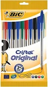 Długopisy - BIC Cristal Original długopis, 1,0 mm, różne kolory, 10 sztuk w woreczku 830865 - miniaturka - grafika 1