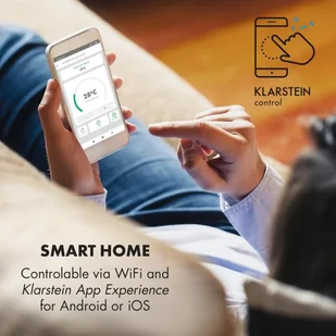 Klarstein Klarstein Wonderwall Smart grzejnik na podczerwień 60x60cm 360W tygodniowy timer IP24 biały ACO14-Wonderwall360S - Ogrzewanie przenośne - miniaturka - grafika 2