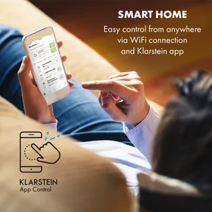 Klarstein Pure Blizzard Smart 9k, klimatyzator przenośny, 9000 BTU/2,6 kW, klasa efektywności energetycznej, A, pilot zdalnego sterowania DXJ2-PureBlzdSmrt9Kw - Klimatyzatory - miniaturka - grafika 4