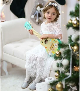 Woopie Lumarko Drewniane Ukulele Gitara Dla Dzieci 3+ TF571 Lek - Instrumenty muzyczne dla dzieci - miniaturka - grafika 3