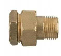 Invena Śrubunek prosty z o-ringiem mosiądz 1/2" - Łączniki, trójniki, kształtki - miniaturka - grafika 2