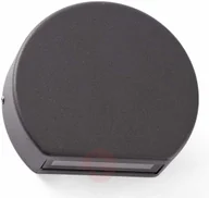 Lampy ogrodowe - Faro Lorefar Okrągły kinkiet zewnętrzny LED Pill ciemnoszary - miniaturka - grafika 1