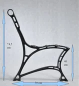 Pozostałe meble ogrodowe - unimet NOGA ALUMINIOWA DO ŁAWKI KRÓLEWSKA NA 6 DESEK , KPL.2SZT - miniaturka - grafika 1