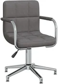 Fotele i krzesła biurowe - vidaXL Obrotowe krzesło biurowe, ciemnoszare, tapicerowane tkaniną 334730 - miniaturka - grafika 1