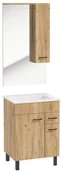 Szafki łazienkowe - NAS Zestaw szafka z umywalką i lustrem Point 60 Nas - miniaturka - grafika 1