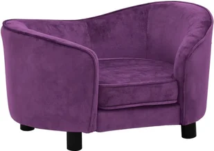 Vidaxl Lumarko Sofa dla psa, burgundowa, 69x49x40 cm, pluszowa 171024 - Legowiska dla psów - miniaturka - grafika 2