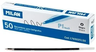 MILAN Wkład do długopisu czarny 50szt) MILAN - Artykuły biurowe - miniaturka - grafika 2