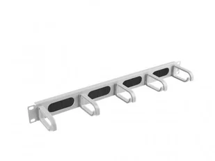 LANBERG ORGANIZER KABLI AK-1204-S 19" 2U Z 5 UCHWYTAMI PANEL SZCZOTKOWANY TYP B SZARY - Pozostałe akcesoria sieciowe - miniaturka - grafika 5