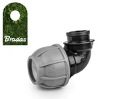 Akcesoria hydrauliczne - BRADAS Kolanko do rur PE 32mm GW3/4" 90° PN10 BRADAS 7216 DSRA10K32F34 - miniaturka - grafika 1