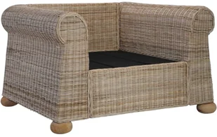 vidaXL Fotel z poduszkami, naturalny rattan - Fotele - miniaturka - grafika 2