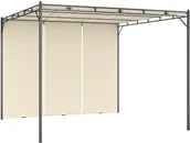 Altany ogrodowe - vidaXL Altana ogrodowa z zasłoną boczną, 3 x 3 x 2,25 m, kremowa - miniaturka - grafika 1