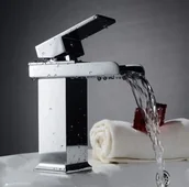 Baterie umywalkowe - Luccio Bateria Umywalkowa Kaskadowa LAZUR chrom 91-42 - miniaturka - grafika 1