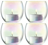 Świeczniki - LSA International Pearl świecznik na podgrzewacze wys. 6,5 cm, średnica 6,8 cm, szkło, 4 sztuki G570-06-916 - miniaturka - grafika 1